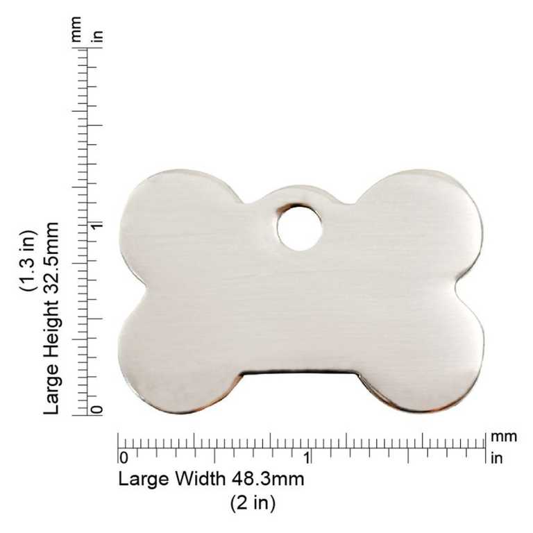 Dimensioni de la médaille Red Dingo acier inoxydable 2BN - Large