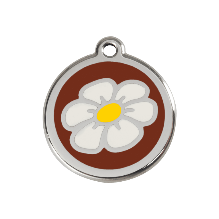 Vue avant - Médaille personnalisée pour chien - Red Dingo Marguerite Brun M