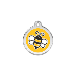 Giallo Bombo Smalto Acciaio Inox Medaglietta Gatto Piccola