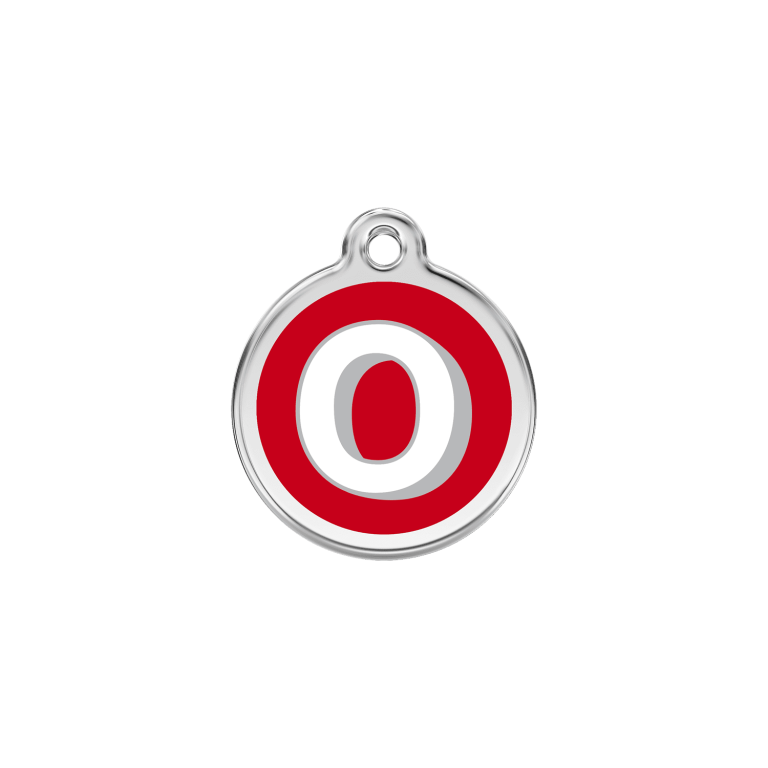Vue avant - Médaille personnalisée pour chien/chat Red Dingo Émail/Acier inoxydable O Rouge S 20.00 7G - Consegna gratuita