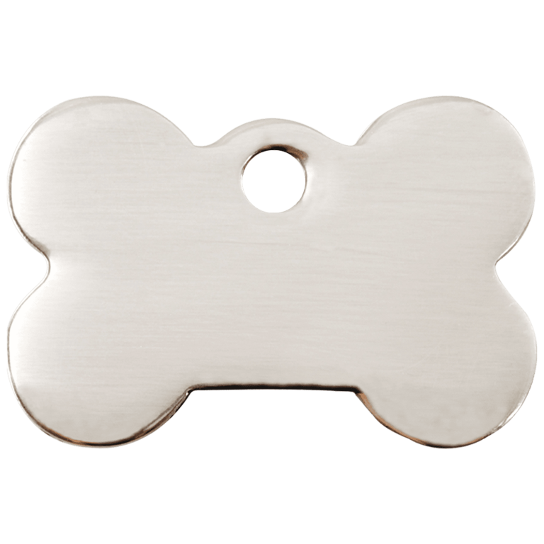 Vue avant - Médaille personnalisable pour chien Red Dingo Os en acier inoxydable - Taglia L - 02-BN-ZZ-LG