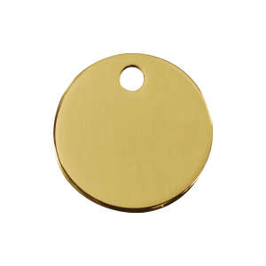 Medaglietta per cane cerchio in ottone piatto media