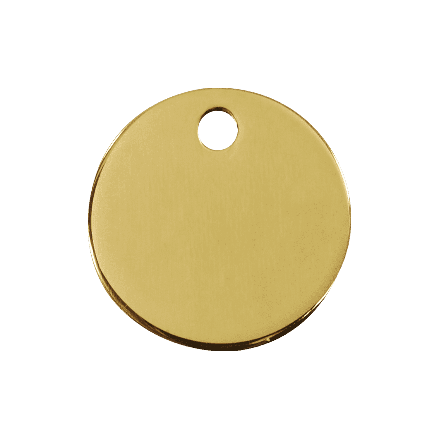 Vue avant - Médaille personnalisable Red Dingo Laiton plat Cercle M 10.6 G - pour chien et chat