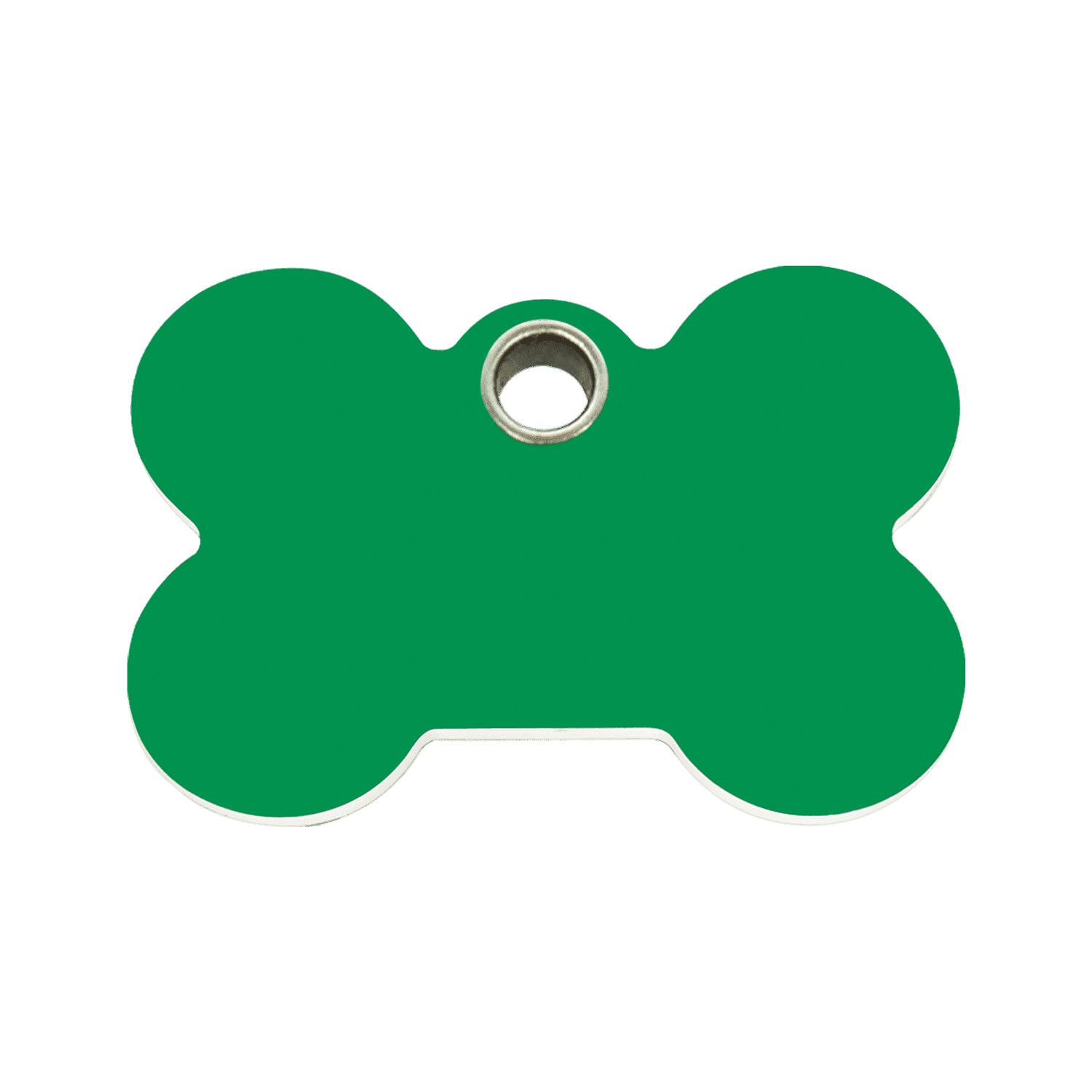 Vue avant - Médaille personnalisable Red Dingo Os vert Taglia M pour chien - Réf : 04-BN-GR-ME
