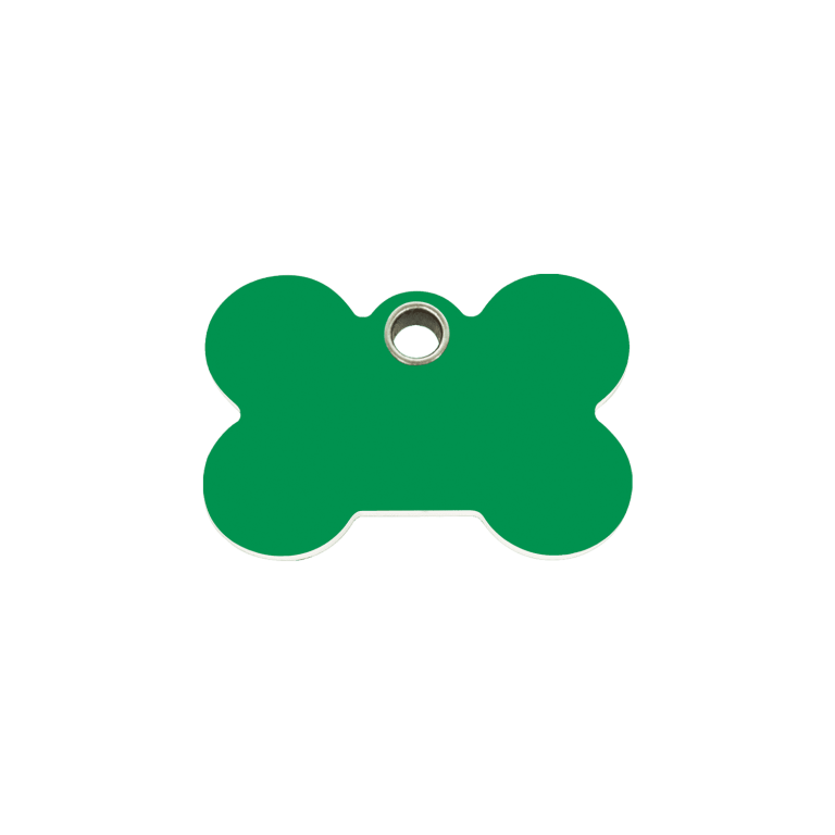 Vue avant - Médaille personnalisée pour chien/chat Red Dingo Os Vert Taglia S - 04-BN-GR-SM