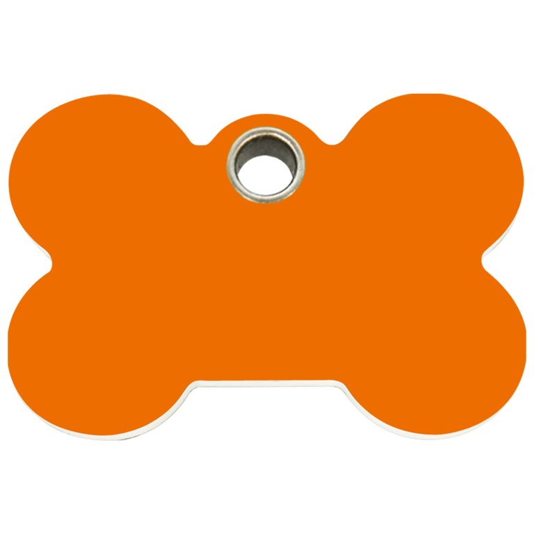 Vue avant - Médaille personnalisable pour chien Red Dingo Os Orange L - Gravure incluse