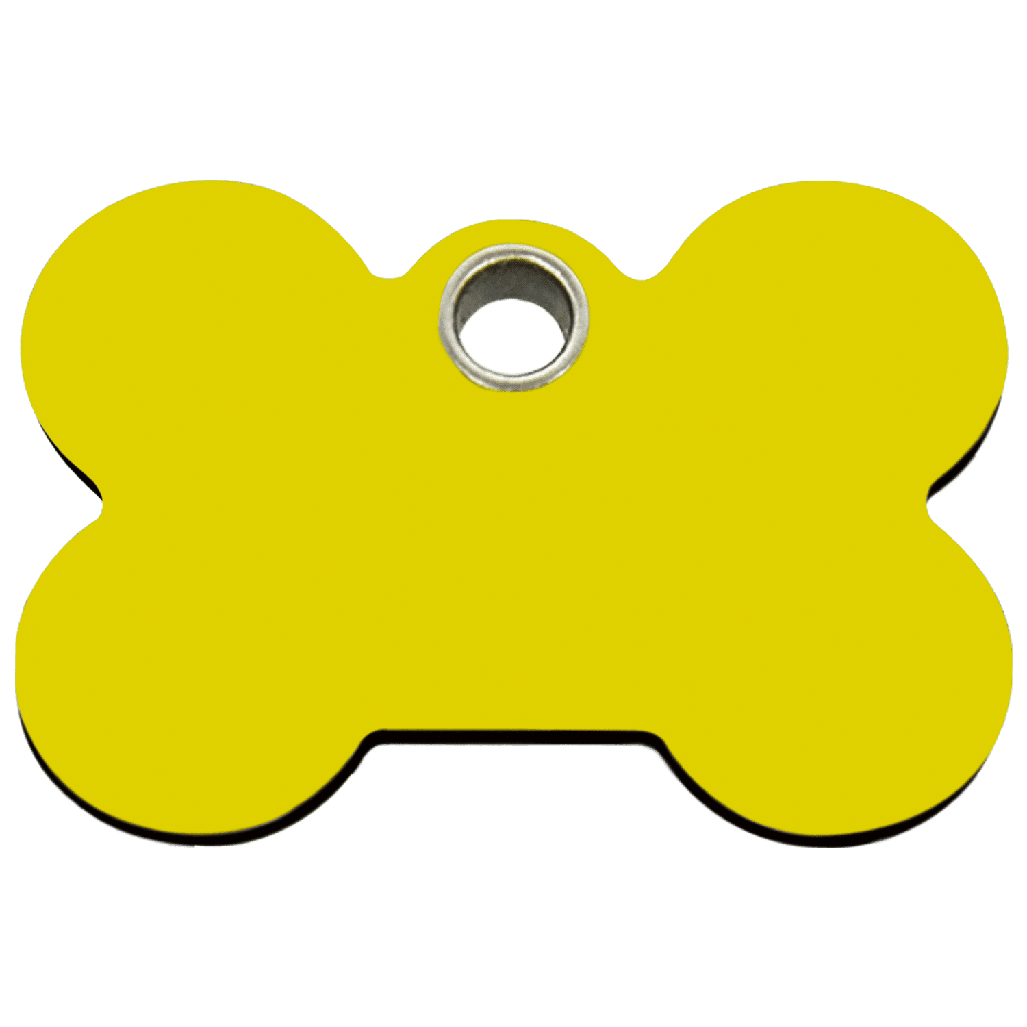 Vue avant - Médaille personnalisable pour chien Red Dingo Os Jaune Taglia L - 04-BN-YE-LG