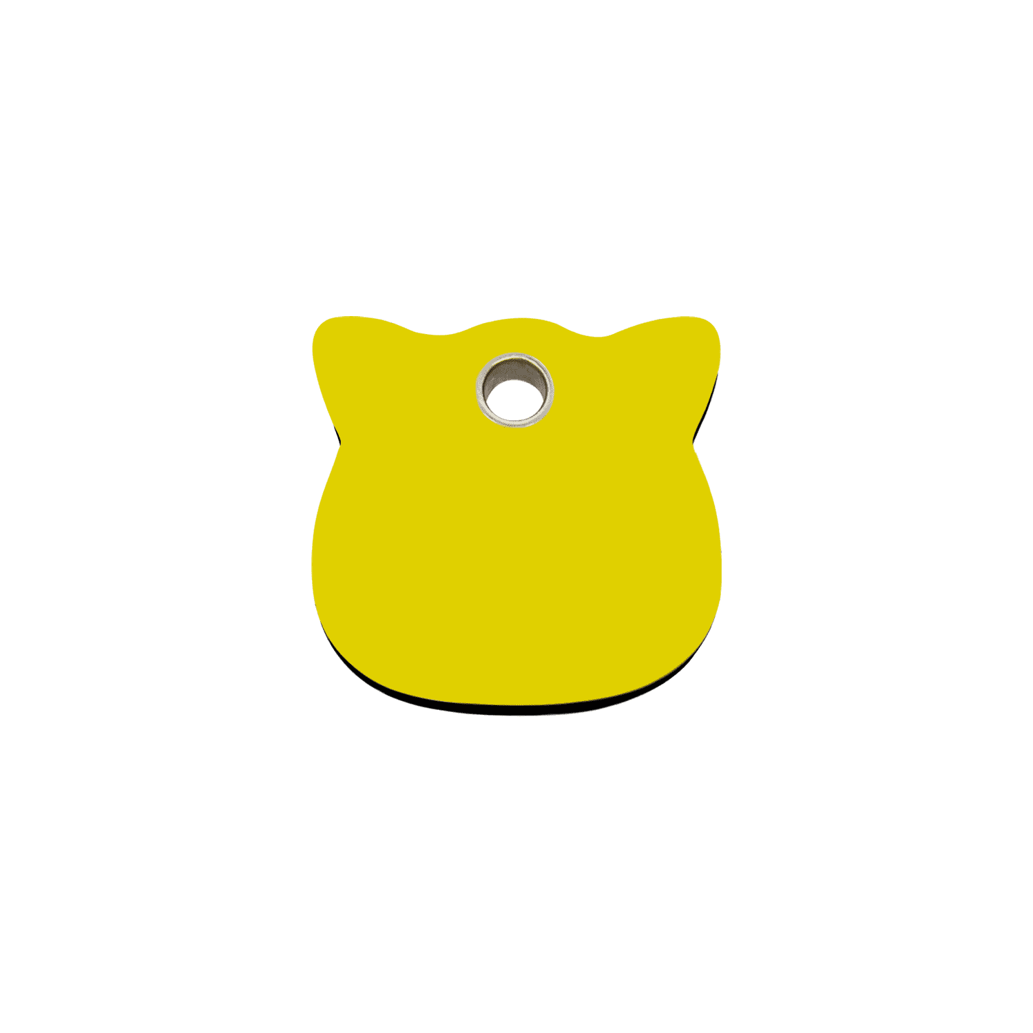 Vue avant - Médaille personnalisée pour chat Red Dingo jaune - Collezione Plastique plat - Taglia S