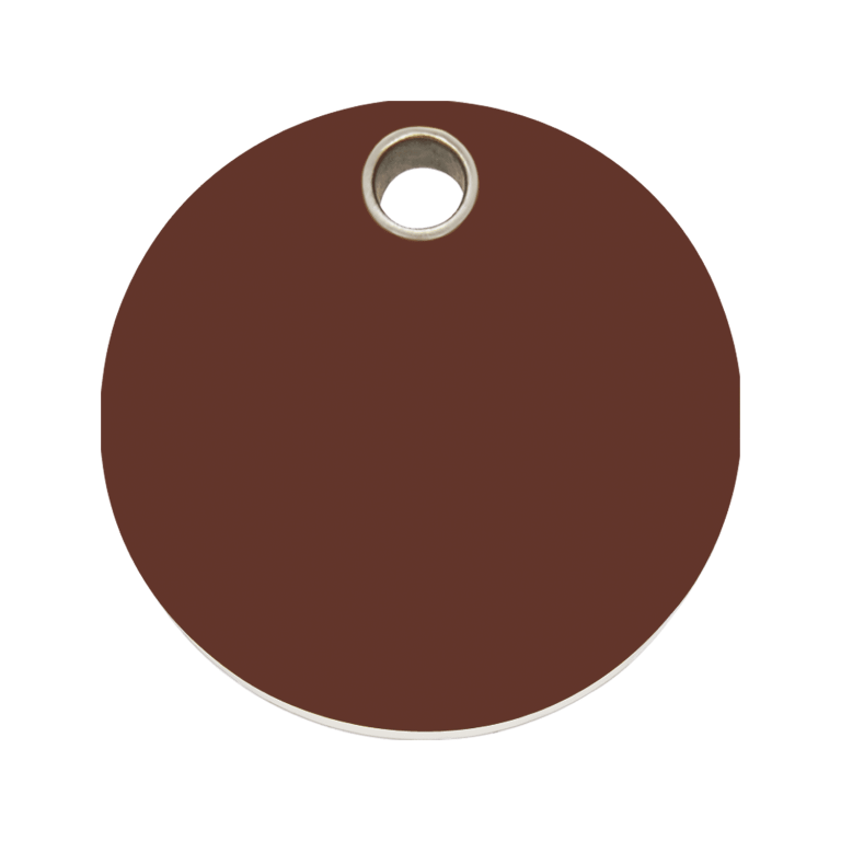 Vue avant - Médaille personnalisable pour chien Red Dingo brun - Taglia L - Gravure incluse