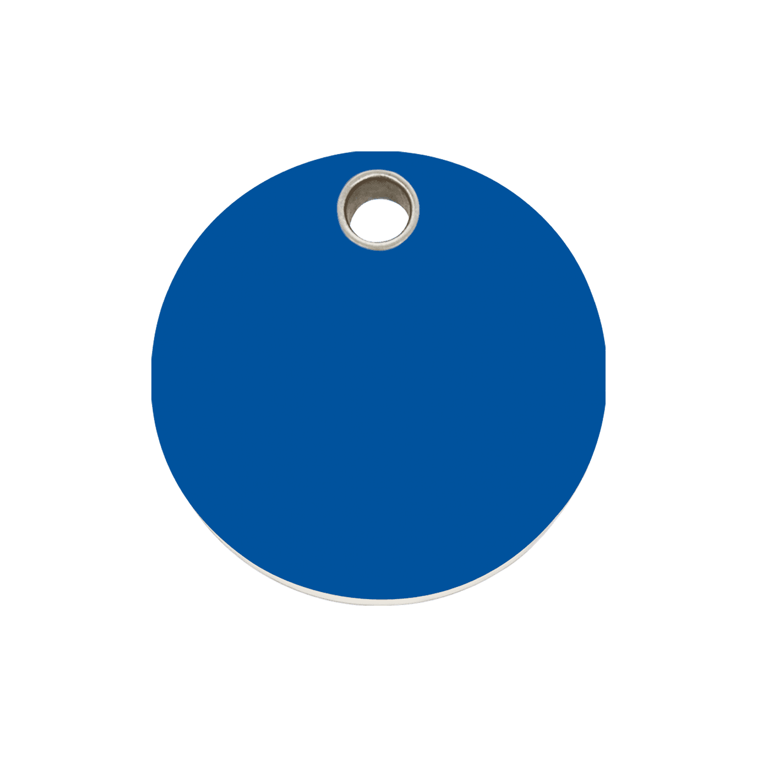 Vue avant - Médaille personnalisable pour chien Red Dingo Plastique plat Cercle Bleu foncé - Taglia M