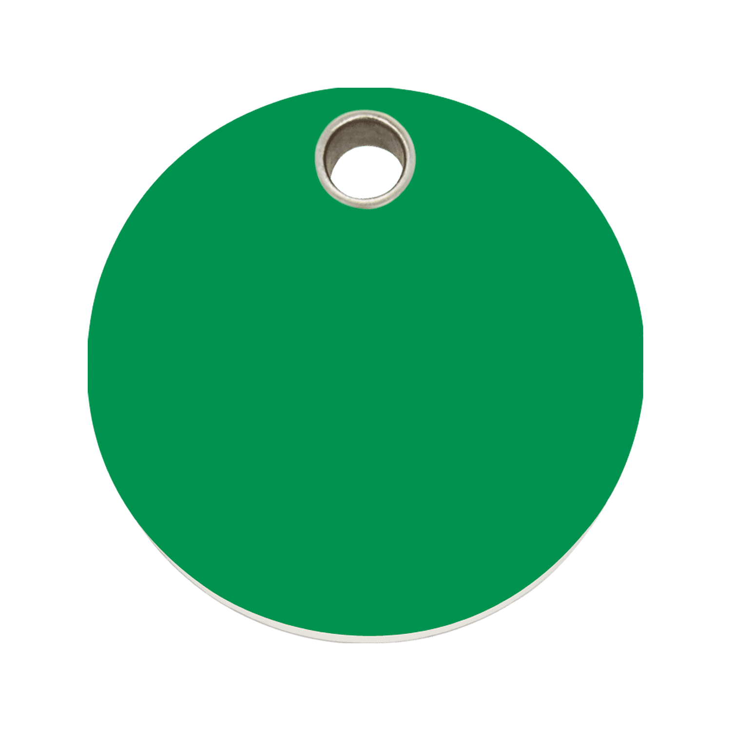 Vue avant - Médaille personnalisée pour chien - Red Dingo - Plastique plat vert - Taglia L
