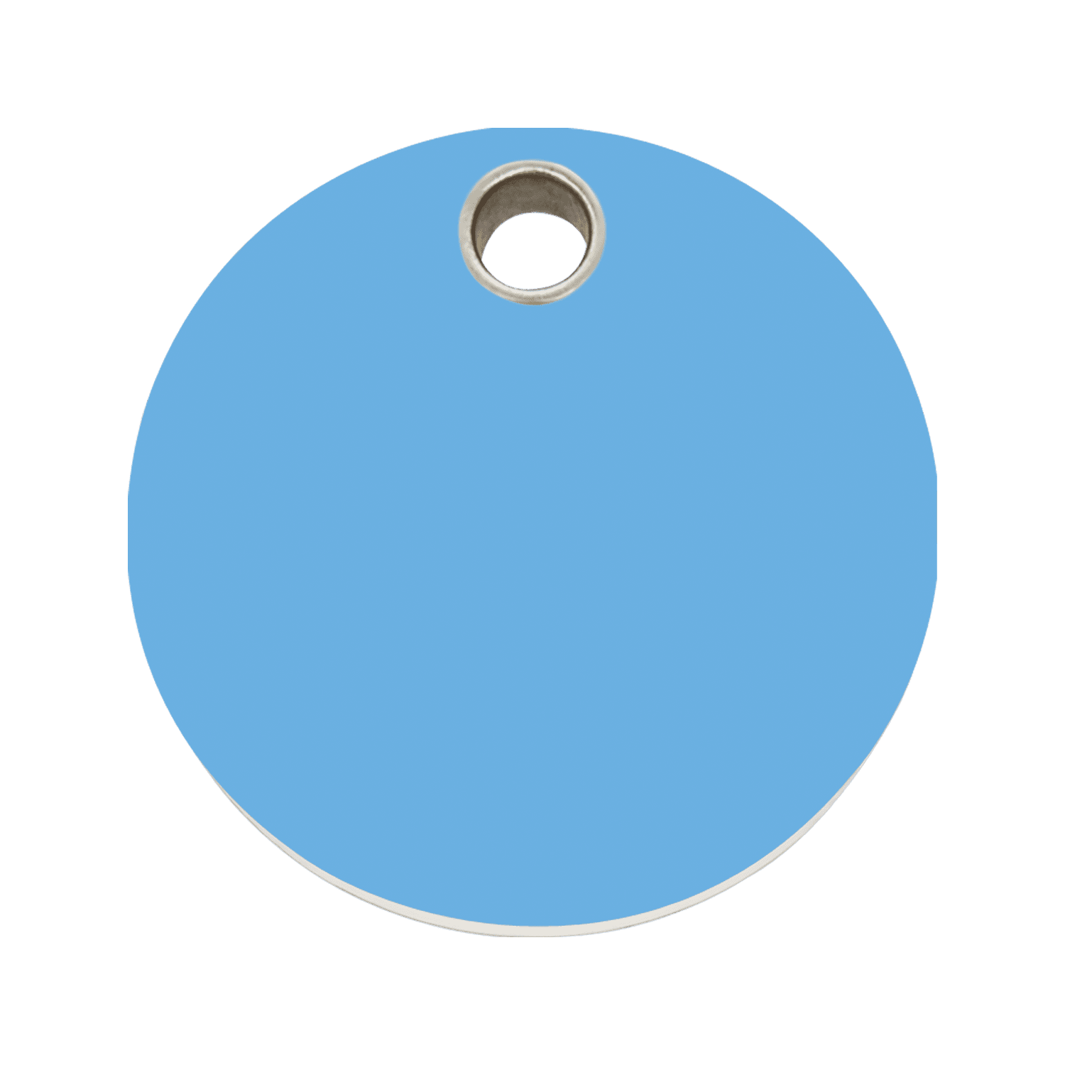 Vue avant - Médaille personnalisable pour chien Red Dingo Plastique plat Cercle Bleu clair Taglia L