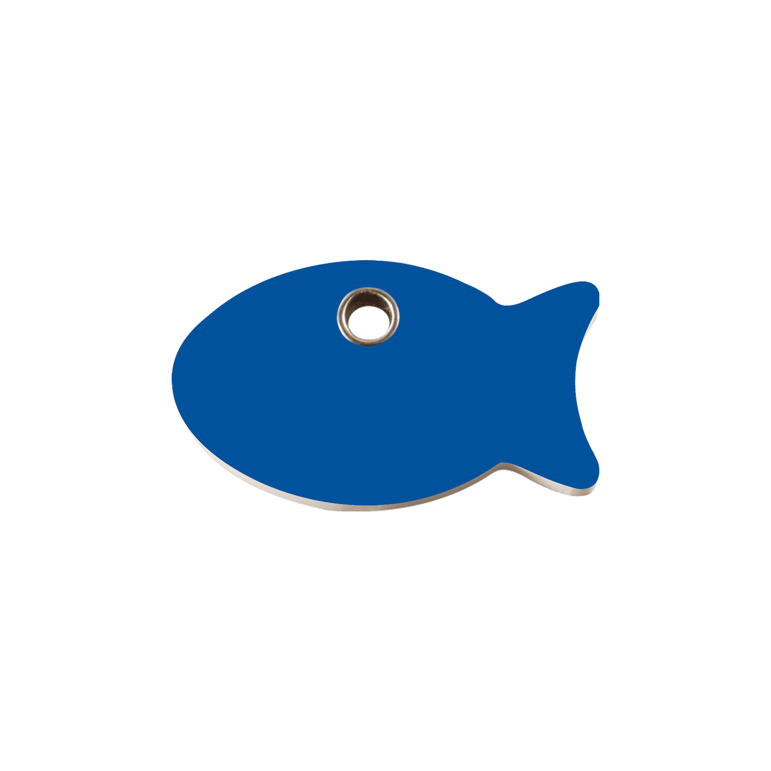 Vue avant - Médaille personnalisée pour chien/chat Red Dingo Plastique plat Poisson Bleu foncé S - 04-FI-DB-SM