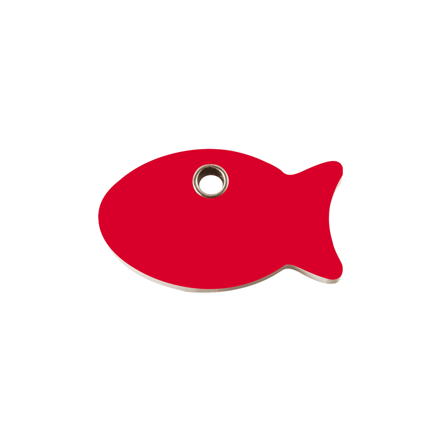 Vue avant - Médaille personnalisée pour chien ou chat - Red Dingo Plastique plat Poisson Rouge - Taglia S