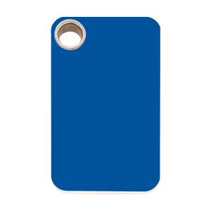 Medaglietta per cane rettangolare in plastica blu scuro L