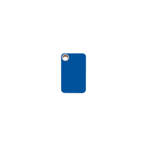 Medaglietta per gatto rettangolare plastica piatta blu scuro S