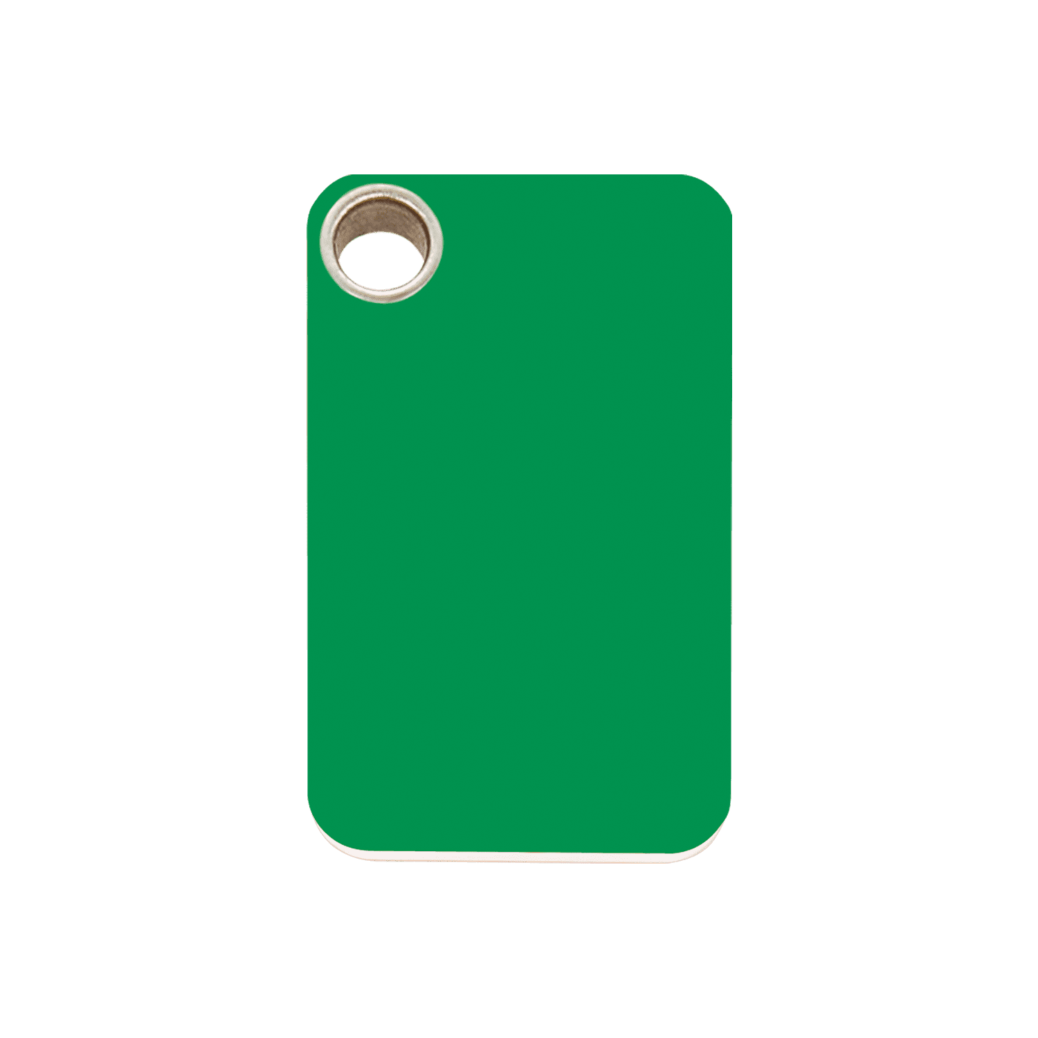 Vue avant - Médaille personnalisable pour chien - Red Dingo - Plastique plat vert - Taglia M