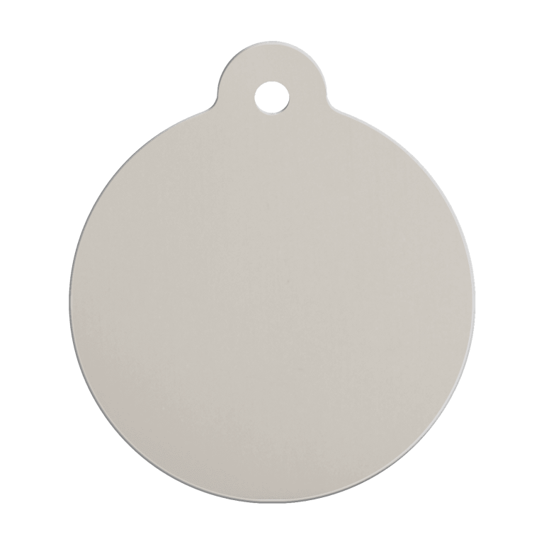 Vue arrière - Médaille personnalisée pour chien - Red Dingo Émail et acier inoxydable - Motif Papillon - Rose - Taglia L