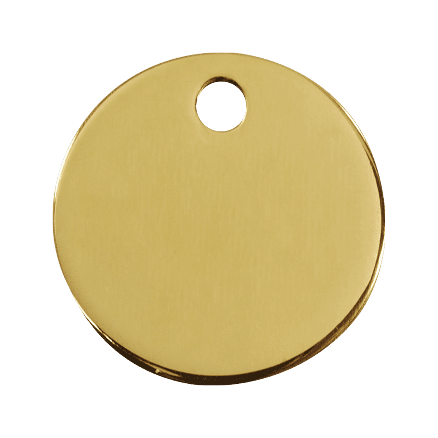 Vue arrière - Médaille personnalisable Red Dingo Laiton plat Cercle M 10.6 G - pour chien et chat