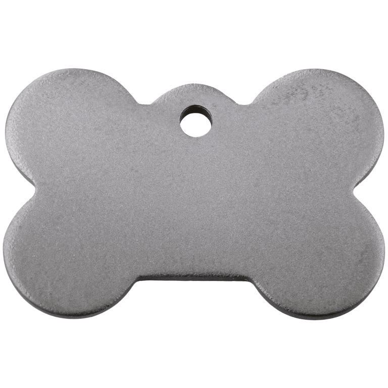 Vue arrière - Médaille personnalisable Red Dingo Titane plat Os - Taglia L pour chien